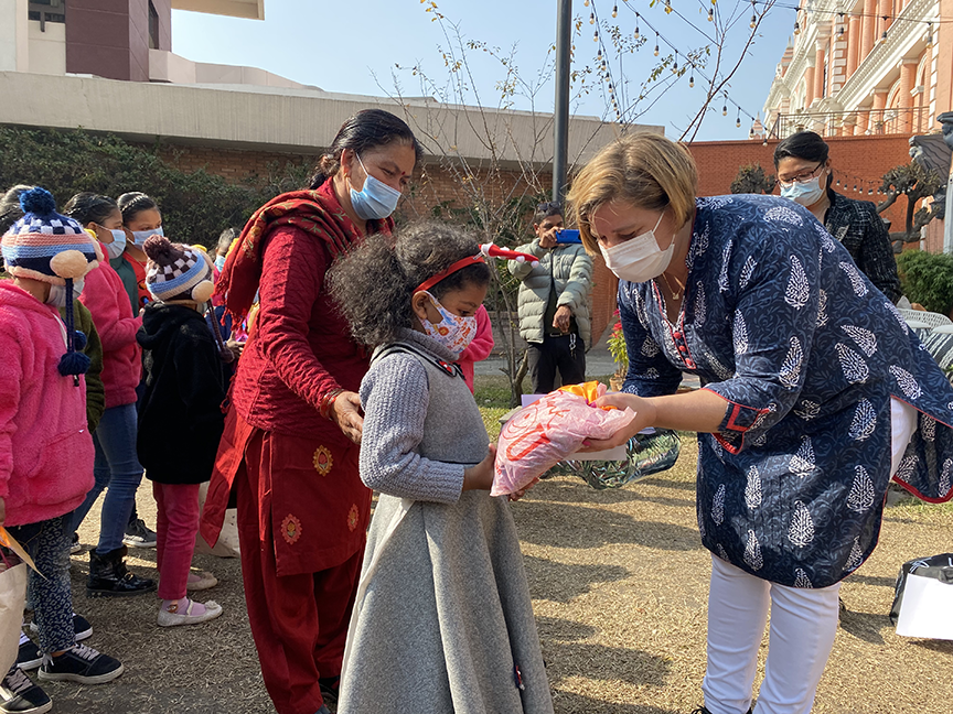HOTEL YAK & YETI ORGANIZES GIFT DISTRIBUTION AND LUNCH TO THE CHILDREN OF “FUTURE HOPE NEPAL CHILDREN’S HOME”