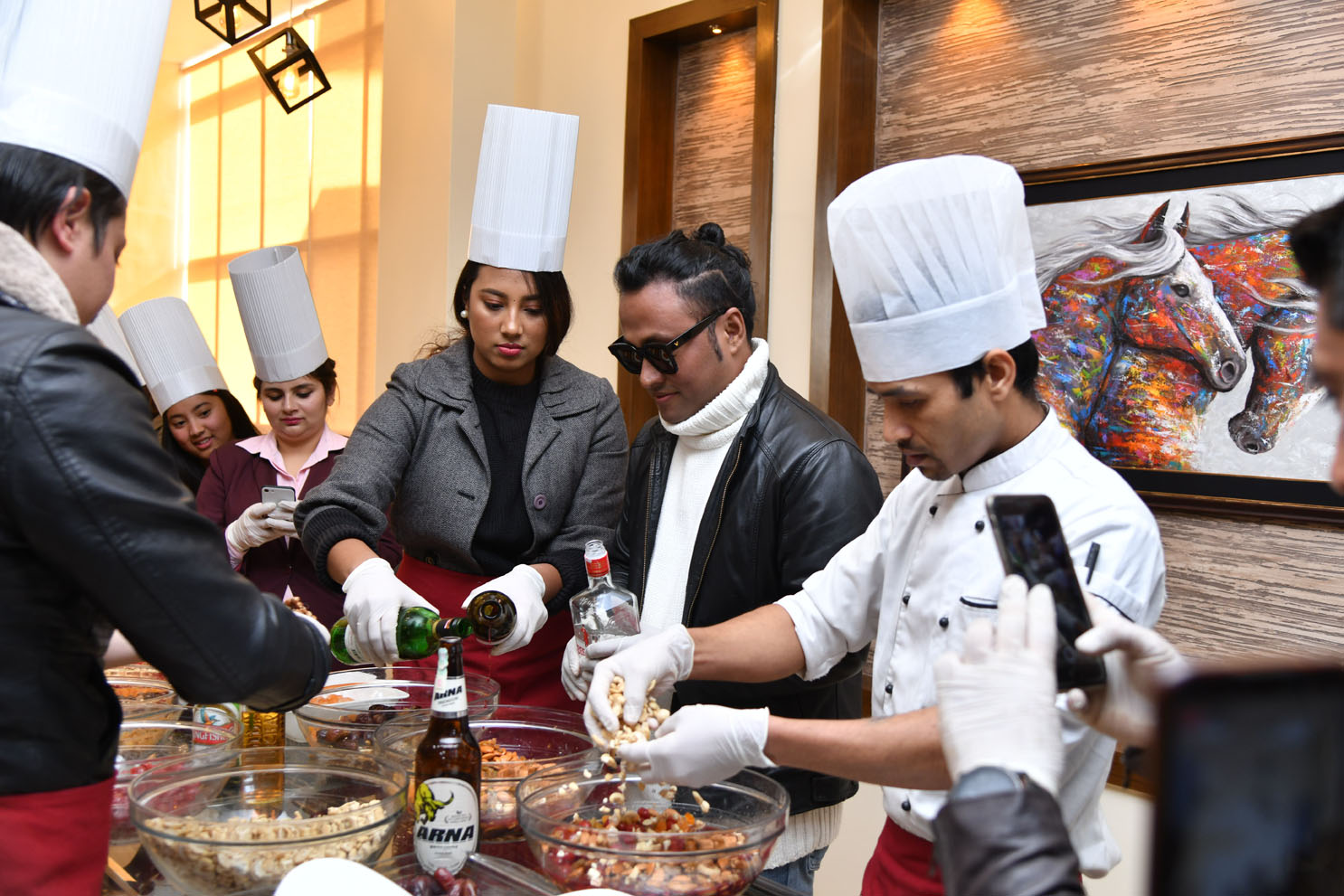 The First of Many Cake Mixing at Hotel Sabrina