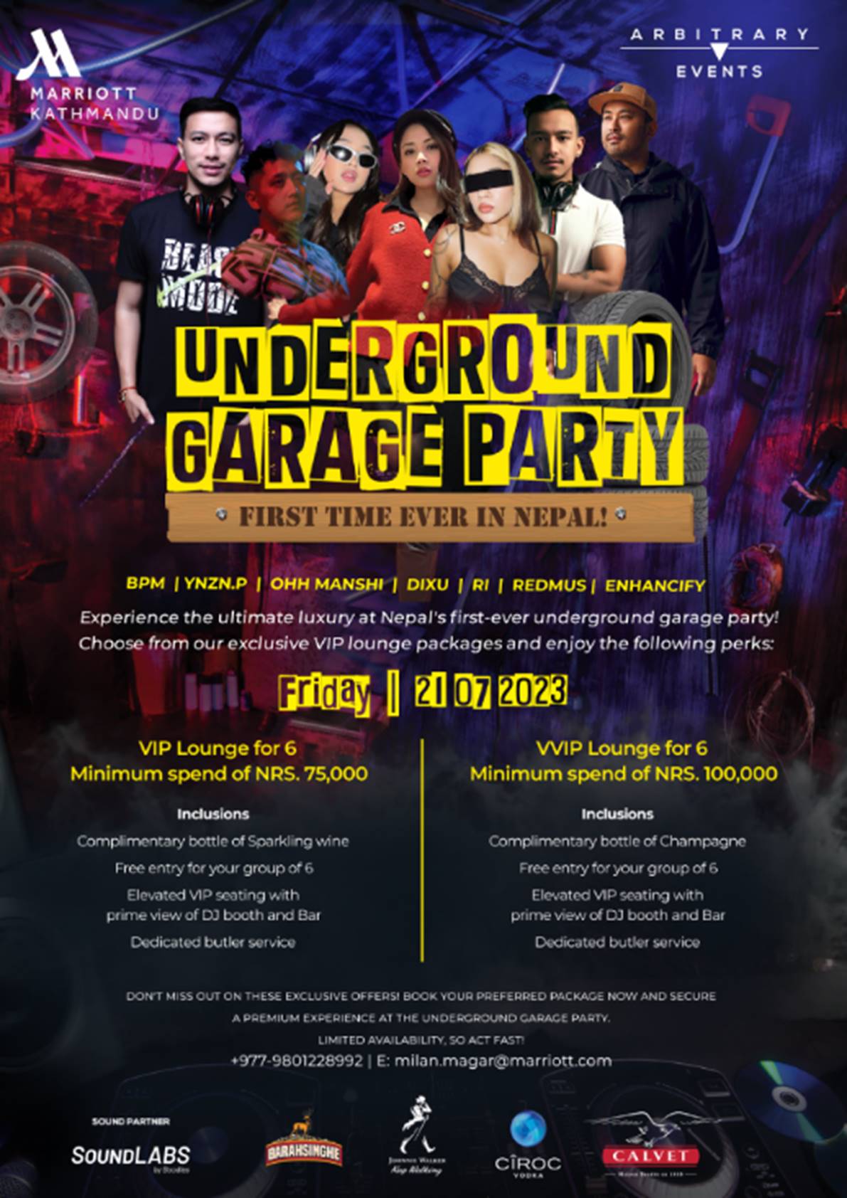 Elevate Your Party Experience at Marriott Kathmandu's Underground Garage Party Extravaganza!