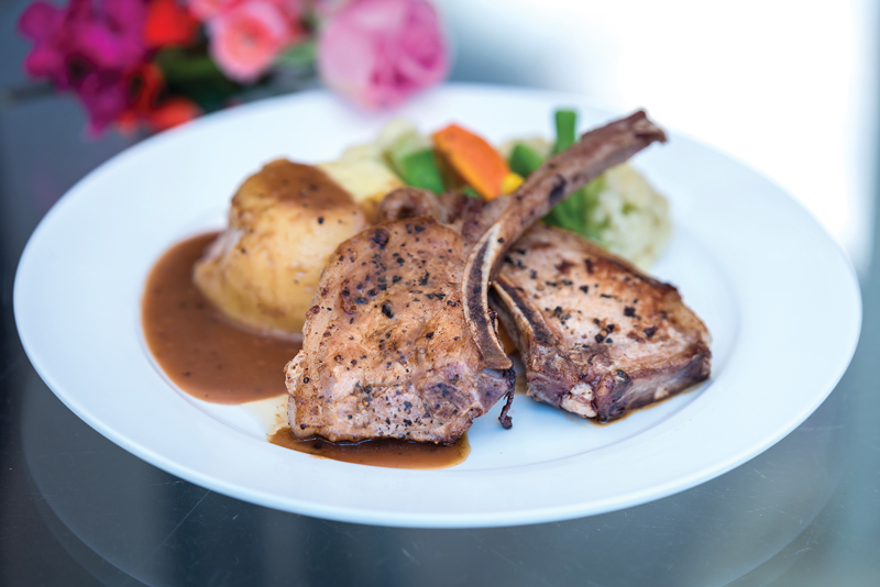 Grilled Pork Chop with Butter Pepper Sauce